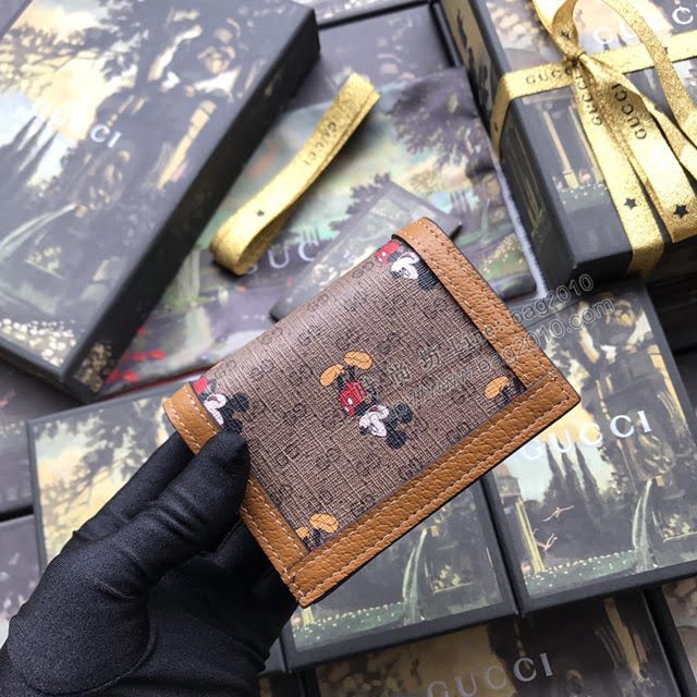 Gucci錢包 古馳2020新款 甩紋牛皮 Gucci三折短錢包 474746裸全皮  gdj1175